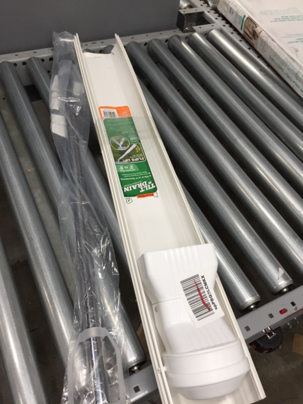 Photo 3 of SOLD AS IS- NONREFUNDABLE-Design House 206052 Adjustable Closet Rod, 48-72", Polished Chrome
Frost King GWS3W Tilt and Drain Downspout Extender, 6 ft, White