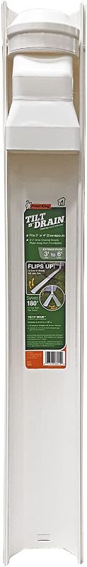 Photo 1 of SOLD AS IS- NONREFUNDABLE-Design House 206052 Adjustable Closet Rod, 48-72", Polished Chrome
Frost King GWS3W Tilt and Drain Downspout Extender, 6 ft, White