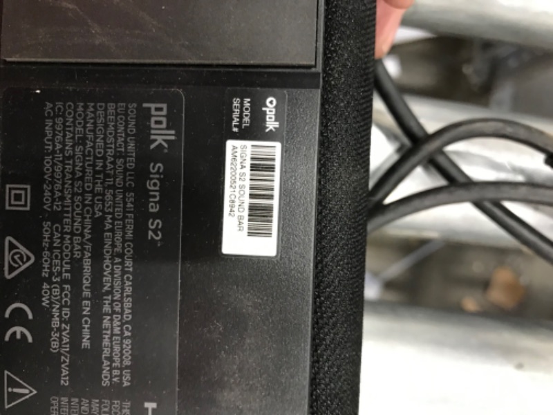 Photo 1 of Polk Audio Signa Solo Sound Bar - Works with any TV | 10X More Bass | Voice Adjust Technology | Dolby Digital Surround Decoding | Black
