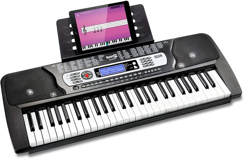 Photo 1 of RockJam 54-Key Portable Electronic Keyboard with Interactive LCD Screen & Includes Piano Maestro Teaching App with 30 Songs
