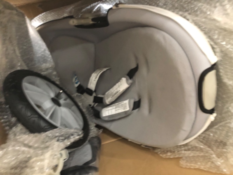 Photo 3 of **MISSING HARDWARE*
Baby Stroller 360 Degree Rotation Function,Hot Mom Baby Carriage Pu Leather Pushchair Pram 2020,Grey
