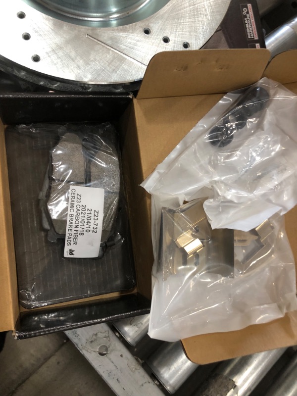 Photo 5 of **VEHICLE COMPATABILITY UNKNOWN**
Power Stop K1418 Front and Rear Z23 Carbon Fiber Brake Pads with Drilled & Slotted Brake Rotors Kit
