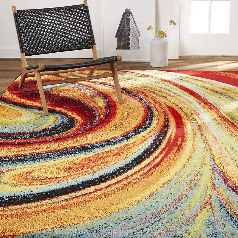 Photo 1 of **STAINS FROM SHIPPING**
Home Dynamix Adja Modern Area Rug, Splash (7'10" x 10'2")
