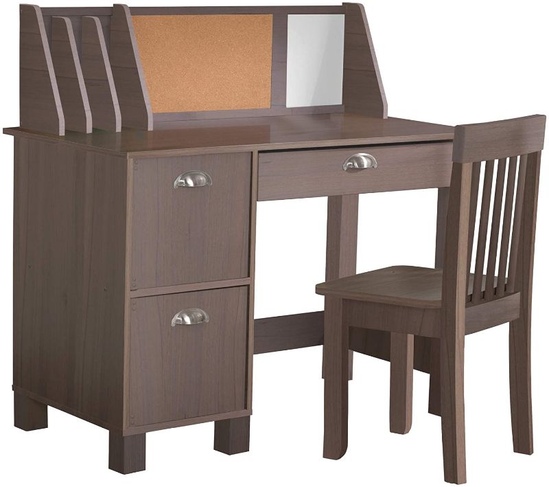 Photo 1 of **DAMAGE TO SOME BOARDS**
KidKraft Study Desk with Chair - Gray Ash, Drawers, Extra Storage, Handles, Bulletin Board, Sturdy, Solid, Kid-Sized Study, Gift for Ages 5-10
