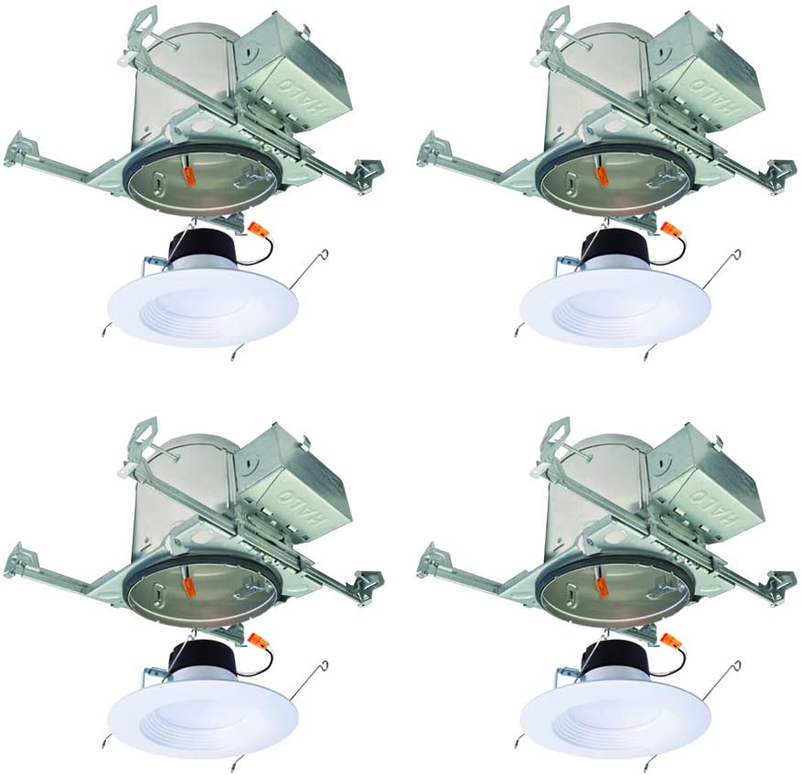 Photo 1 of **ONE MISSING **
HALO E750ICATLT560WH6930-4PK LT 6 in. New Construction IC Housing and Dimmable White Integrated Ceiling Light Retrofit Kit (4-Pack) LED Recessed Trim
