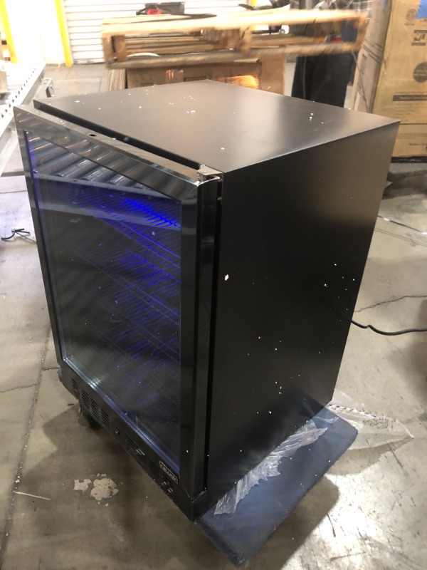 Photo 3 of USED//MISSING PARTS: NewAir 24" Beverage Refrigerator Cooler - 177 Can Capacity - Black Stainless Steal With Built In Cooler and Glass Door | Cool your Soda, Beer, and Beverages to 37F NBC177BS00
