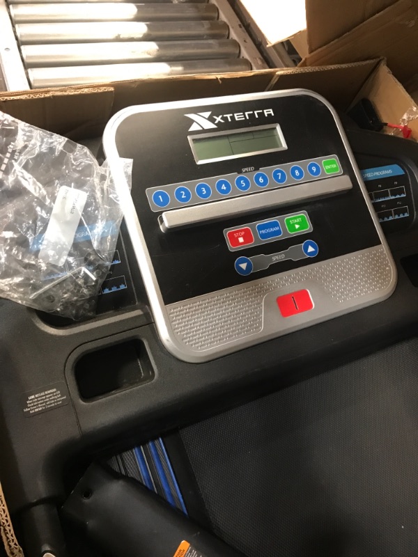 Photo 3 of ***HARDWARE LOOSE IN BOX*** -Xterra Fitness Tr150 Treadmill / Folding 16" X 50" Running Surface /5" LCD Display Black - 16004801500
