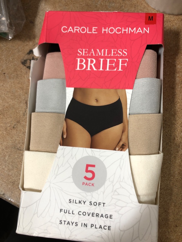 Photo 2 of Carole Hochman Ladies' Seamless Brief, 5-Pack, Variety- SIZE MEDIUM 
