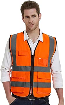 Photo 1 of 2PCKS Reflective Orange Safety Vest High Visibility Vest for Men Women Child Walking
SIZE MEDIUM