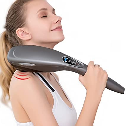 Photo 1 of Handheld Massager for Neck and Back Cordless,Back Massager Handheld Deep Tissue,Handheld Muscle Massager for Pain Relief
