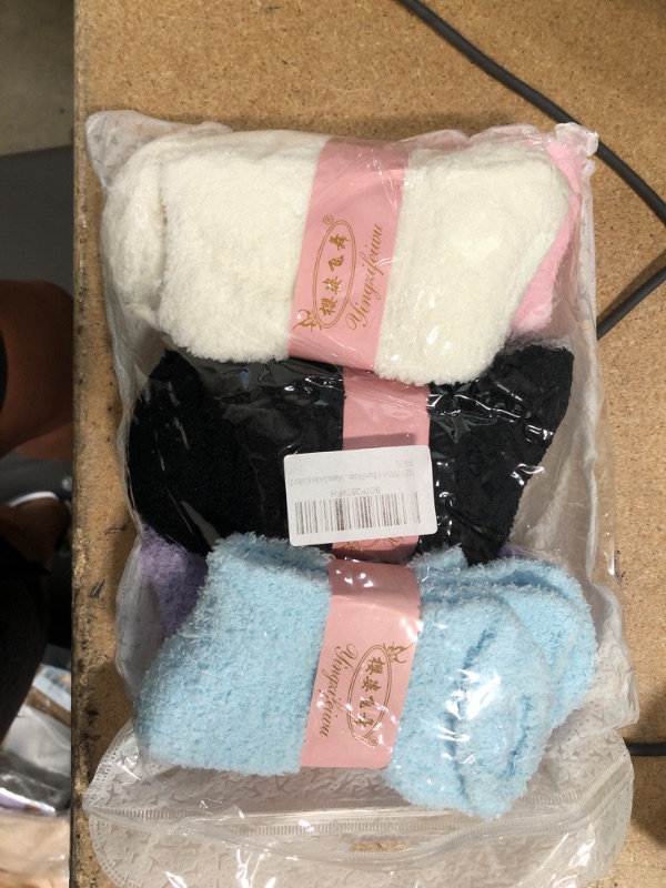 Photo 2 of 6 Pairs Womens Fuzzy Socks Soft Winter Warm Cozy Fluffy Soft Slipper Socks(L)