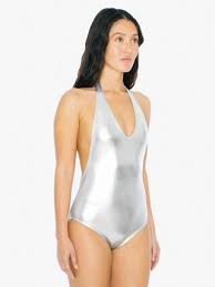 Photo 1 of ***STOCK PHOTO FOR REFERENCE ONLY***
Women's Metallic Halter Bodysuit size small
