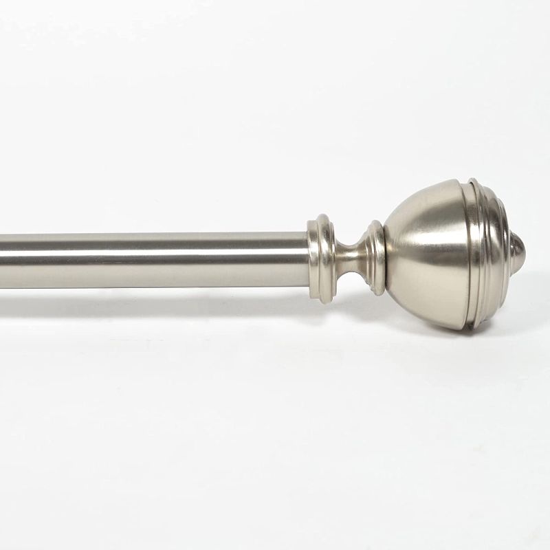 Photo 1 of 1 Inch Adjustable Satin Silver Curtain Rod 