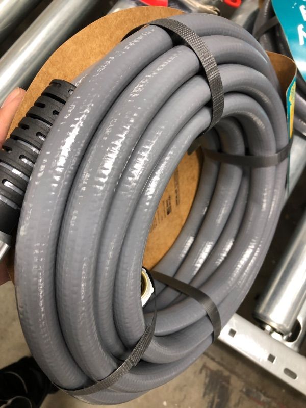 Photo 2 of 5/8 in. Dia x 25 ft. Gray Flexogen Heavy Duty Garden Water Hose
