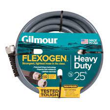 Photo 1 of 5/8 in. Dia x 25 ft. Gray Flexogen Heavy Duty Garden Water Hose
