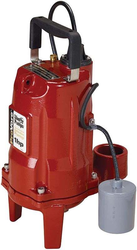 Photo 1 of Liberty Pumps PRG101A ProVore PRG Series Automatic Residential Grinder Pump, 1 HP, 115-volt , Red
