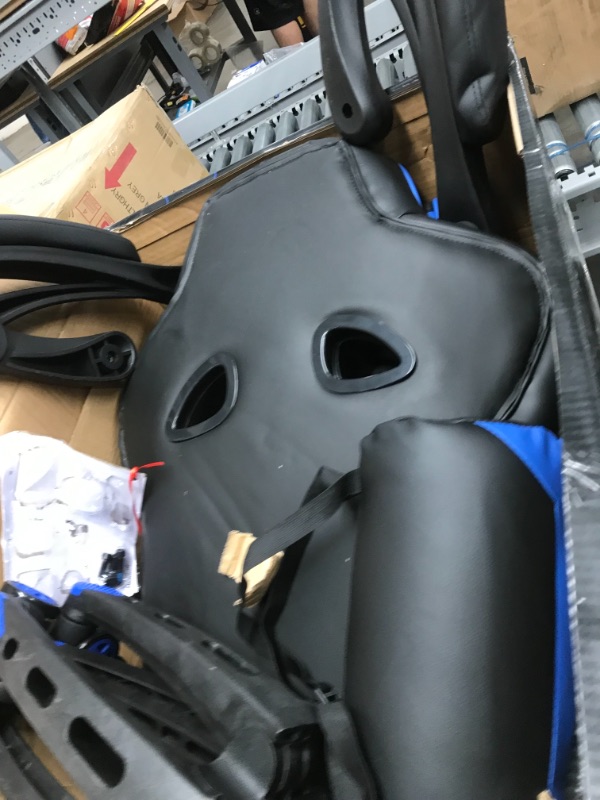 Photo 1 of **HARDWARE INCOMPLETE**
RESPAWN RSP-110 Racing Style Gaming, Reclining Ergonomic Chair with Footrest, Blue
