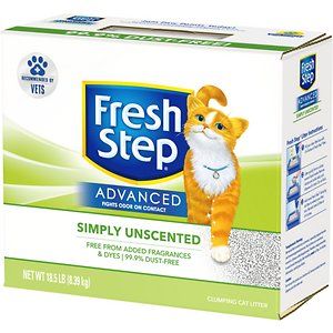 Photo 1 of Fresh Step Advanced Simply Unscented Clumping Clay Cat Litter, 18.5-lb box, 1 pack