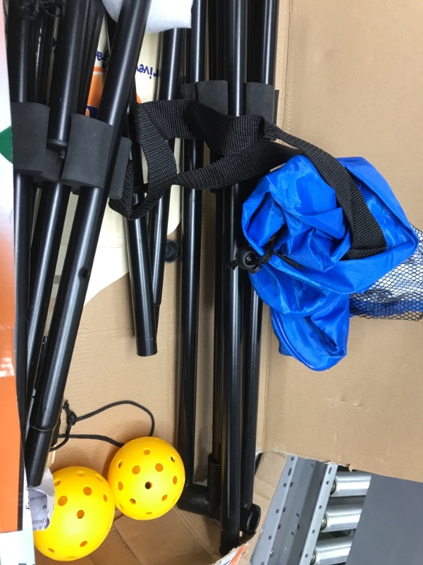 Photo 1 of Driveway Games Portable Outdoor Pickleball Set. 2 Wood Racket Paddles, 2 Pickelballs, Bag and Net System Equipment (PB-00157)

