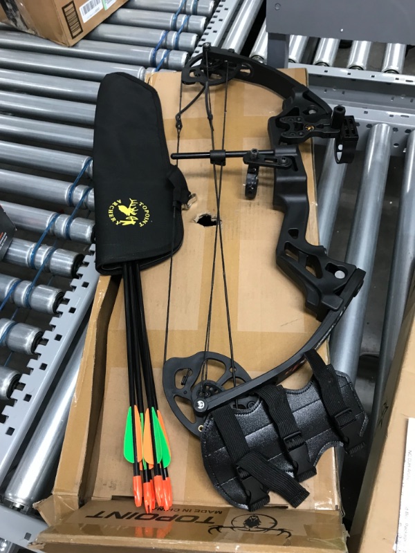 Photo 2 of **MISSING COMPONENTS**
NC DJH Archery Compound Bow Package and Arrows for Kids Beginners 17"-27" Draw Length?10-30 Lbs Draw Weight Adjustable?260fps IBO Lightweight Design Bow Shooting
