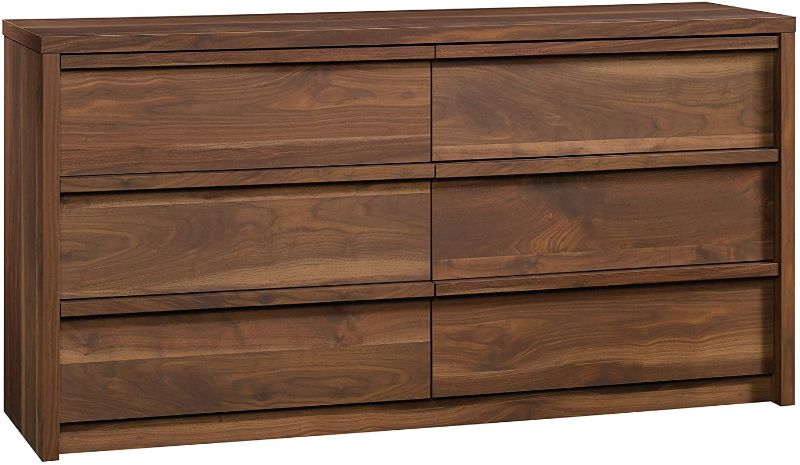 Photo 1 of (Incompete - Box 1 of 2 Only) Sauder Harvey Park Dresser, L: 60.71" x W: 17.48" x H: 31.06", Grand Walnut Finish
