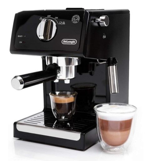 Photo 1 of De'Longhi ECP3120 15 Bar Espresso Machine with Advanced Cappuccino System, 9.6 x 7.2 x 11.9 inches, Black/Stainless Steel
