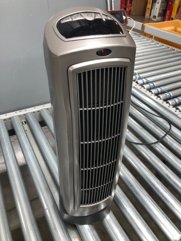 Photo 1 of *possibly USED*
Lasko 755320 Ceramic Space Tower Heater, 8.5?L x 7.25?W x 23?H, Silver

