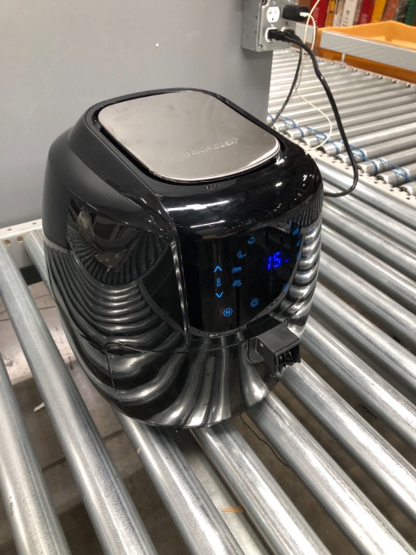 Photo 1 of *USED
*SEE last picture for damage*
*MISSING manual/ recipe book*
GoWISE USA 8-in-1 Digital Air Fryer with Recipe Book, 7.0-Qt, Black
