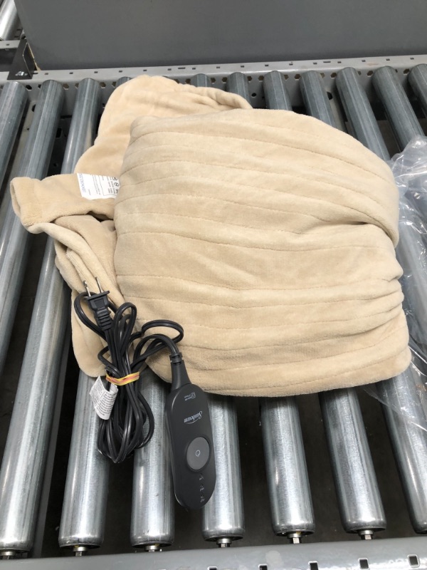 Photo 1 of *USED*
Sunbeam Heated Throw Blanket | LoftTec, 3 Heat Settings, Sand - TSL8TS-R783-31A00, 12"L x 9"W

