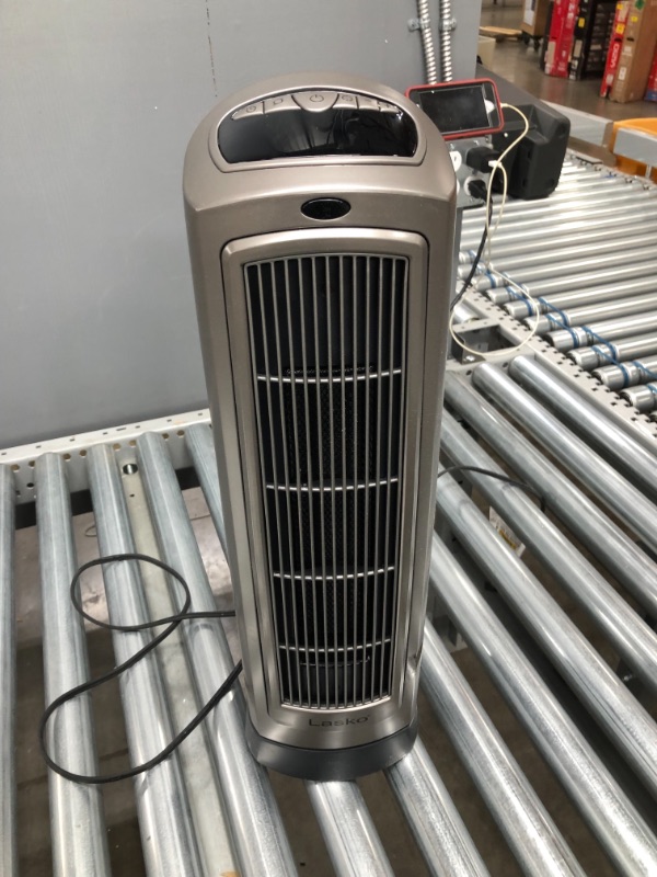 Photo 1 of *USED*
*MISSING remote*
Lasko 755320 Ceramic Space Tower Heater, 8.5?L x 7.25?W x 23?H, Silver
