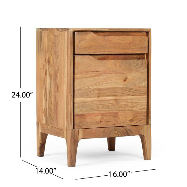 Photo 1 of *USED*
*door needs to be attached*
GDF Studio Letitia Modern Acacia Wood Side Table, Natural
