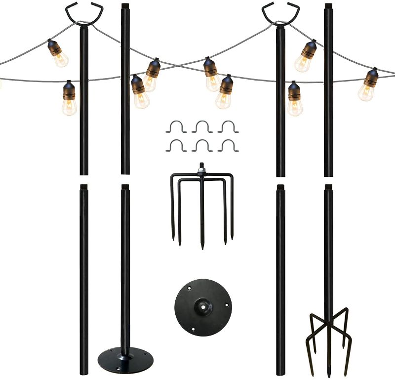 Photo 1 of *lights NOT included*
MARVOWARE 2 Pcs 3 Functions String Light Poles for Outdoors, Weather Resistant
