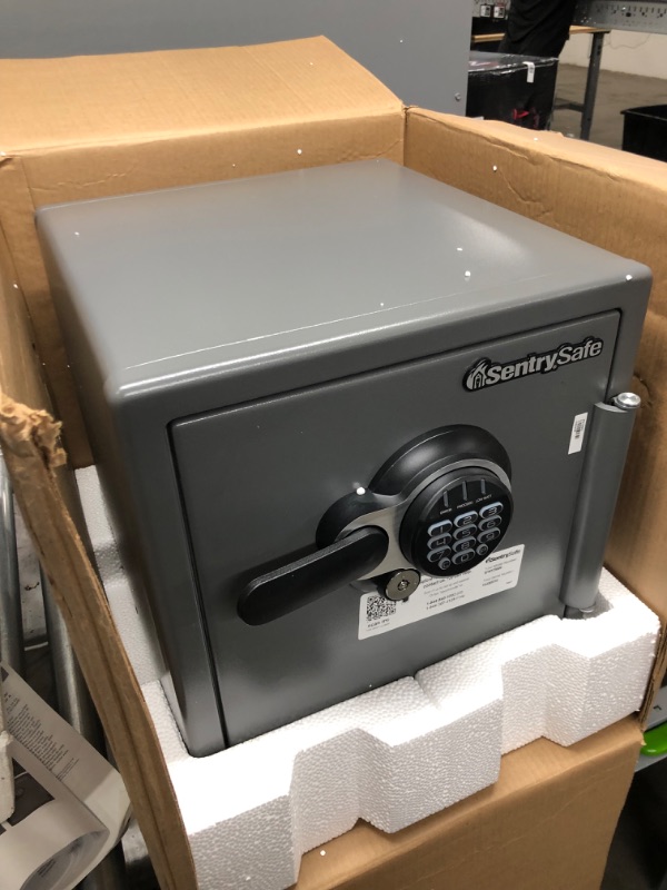 Photo 2 of *keys possibly inside item*
SentrySafe SFW123GDC Fireproof Waterproof Safe with Digital Keypad, 1.23 Cubic Feet, Gun Metal Gray
