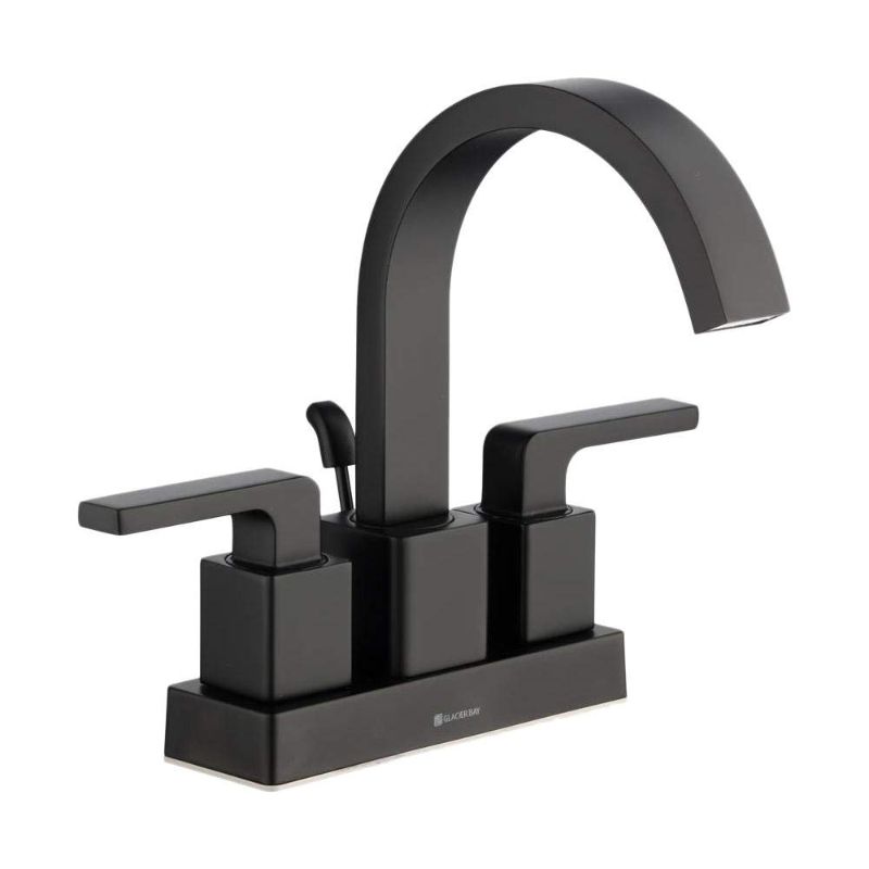 Photo 1 of *SEE last picture for damage*
Farrington 4 in. Centerset 2-Handle Hi-Arc Bathroom Faucet in Matte Black
