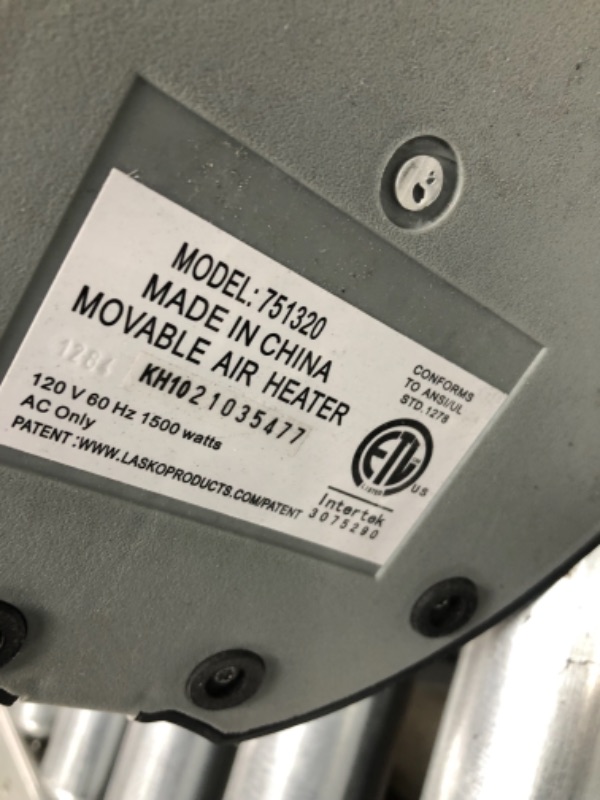 Photo 1 of *USED*
*MISSING remote and manual* 
Lasko Lasko-22 Digital Ceramic Oscillating Remote (751320) Tower Heater, 8.5 x 7.25 x 23 inches, Grey/Black
