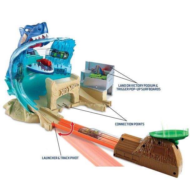 Photo 1 of *USED*
Hot Wheels City Shark Beach Battle Challenge Playset
