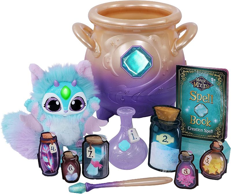 Photo 1 of *USED*
*MISSING stuffed animal* 
Magic Mixies Magical Misting Cauldron with Interactive 8 inch Blue Plush Toy and 50+ Sounds and Reactions, Multicolor
