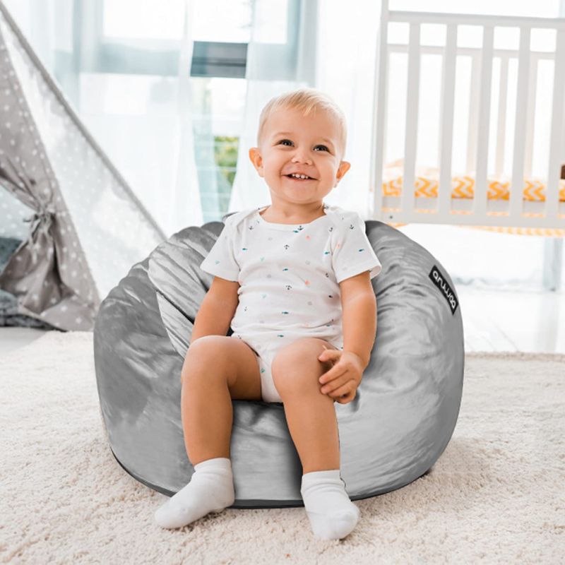 Photo 1 of *USED*
ANUWAA Bean Bag Chairs, 2 Foot Memory Foam Bean Bags, Fluffy Couch with Ultra Soft Removable Microsuede Cover, Silver Grey 2'
