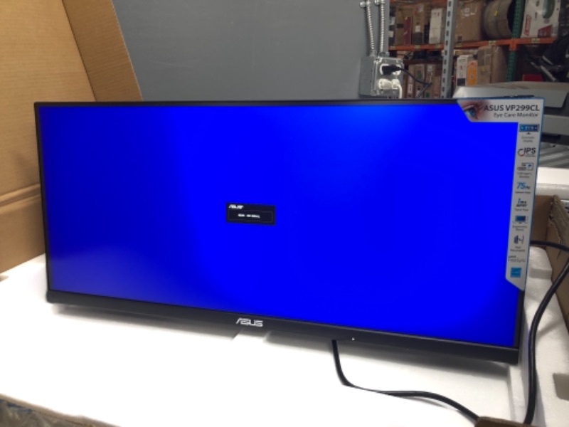 Photo 2 of ASUS 29” 1080P Ultrawide HDR Monitor (VP299CL) - 21:9 (2560 x 1080), IPS, 75Hz, 1ms, USB-C w/ 15W Power Delivery, FreeSync, Eye Care Plus, HDR-10, VESA Mountable, HDMI, DisplayPort, Height Adjustable
