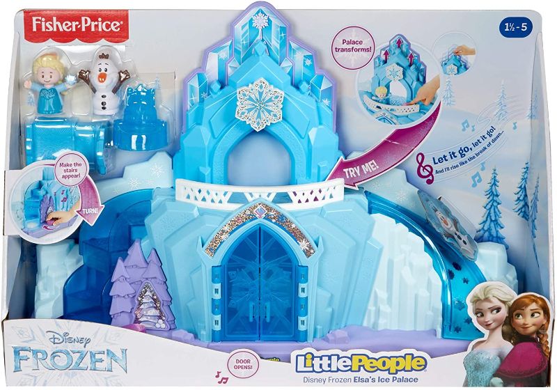 Photo 1 of Fisher-Price Little People Disney Frozen Elsa's Ice Palace, Musical Light-Up Playset
