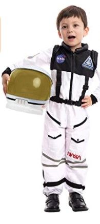 Photo 1 of Astronaut NASA Pilot Costume with Movable Visor Helmet for Kids