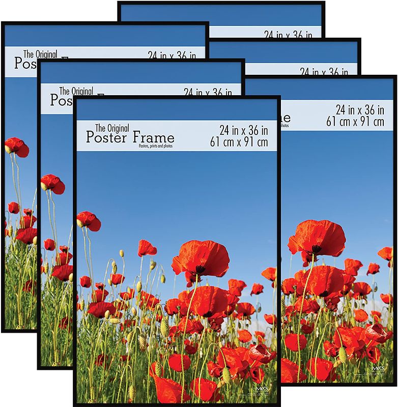 Photo 1 of MCS 65669 Original Poster Frame, 24 x 36 Inch, Black, Set of 6