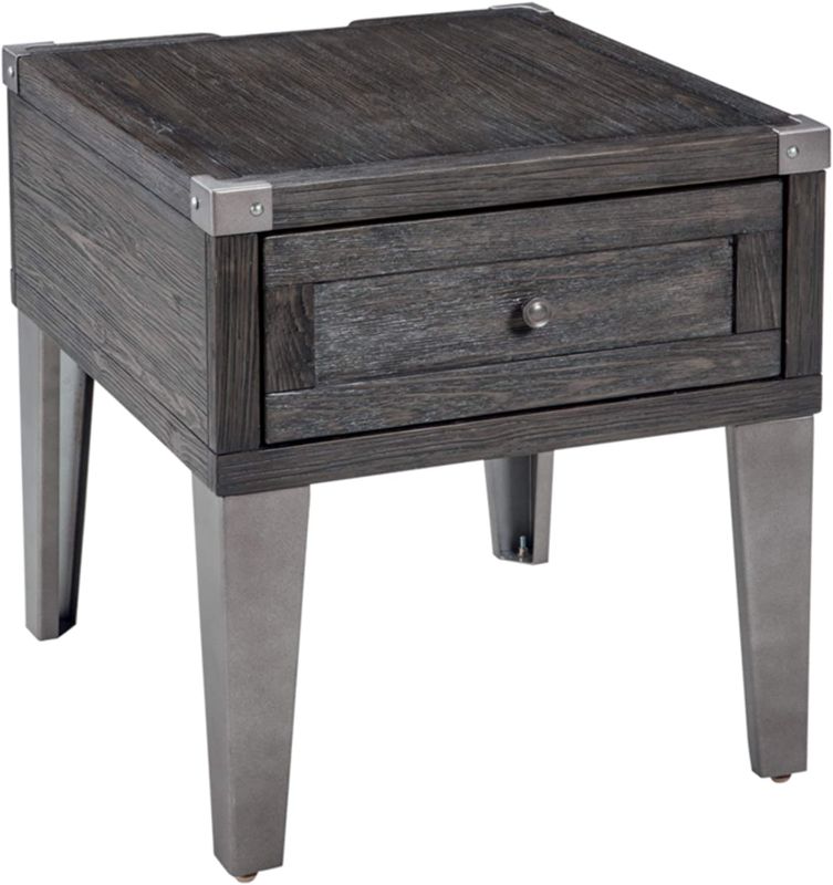 Photo 1 of Signature Design by Ashley Todoe Rectangular End Table Dark Gray