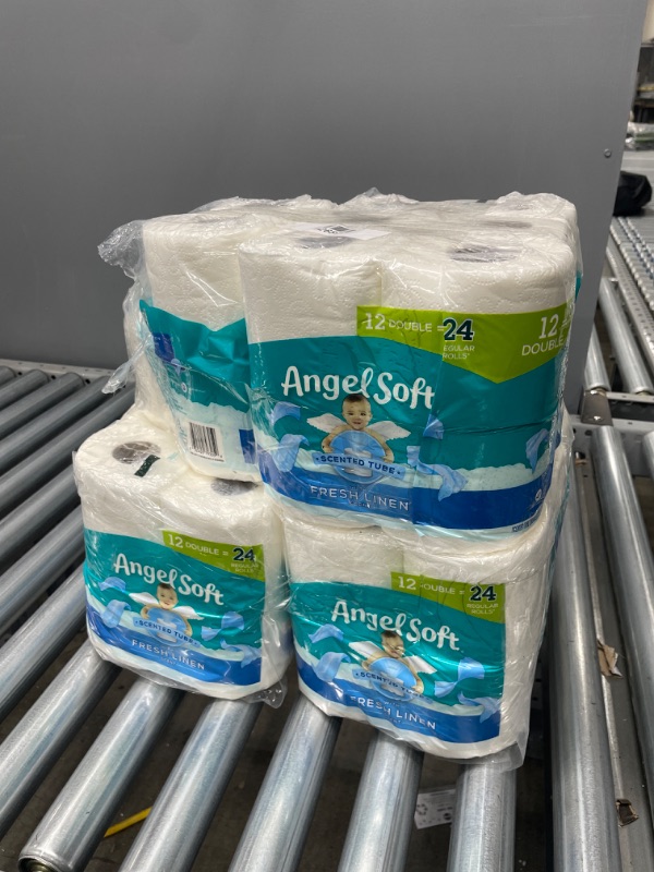 Photo 2 of 4pck- Angel Soft Toilet Paper with Fresh Linen Scented Tube, 41 rolls