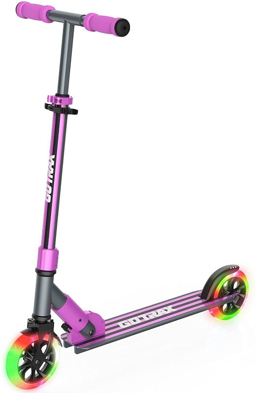 Photo 1 of Gotrax KX6 Kick Scooter, 6" LED Light Up Wheels and 3 Adjustable Heights Kids Scooter, Lightweight Folding Scooter for Boys Girls Age of 5-10
