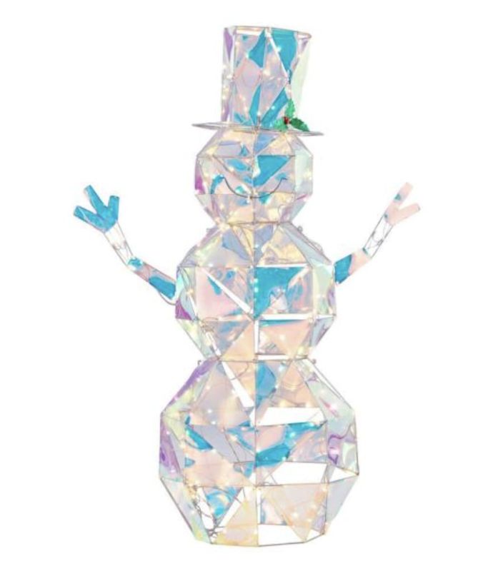 Photo 1 of  Holiday 6 ft Sparkle Iridescent Christmas Snowman. Attractive and unique! Very bright 