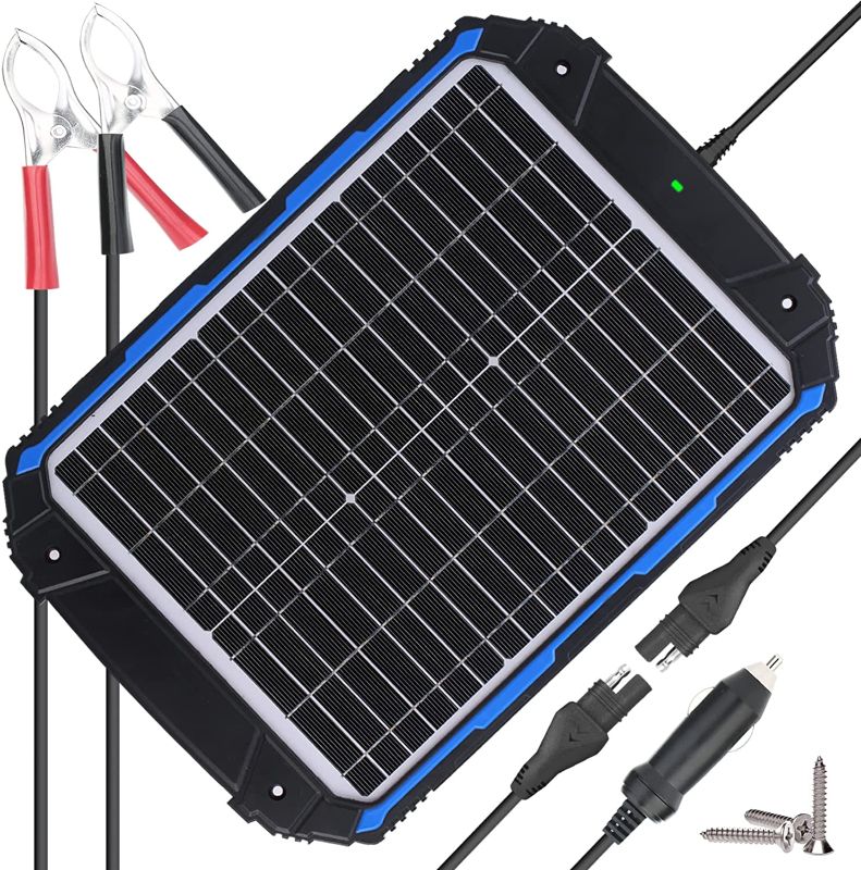 Photo 1 of SUNER POWER Waterproof 12V Solar Battery Charger & Maintainer Pro - Built-in Intelligent MPPT Charge Controller - 20W Solar Panel Trickle Charging Kit for Car, Marine, Motorcycle, RV, etc
