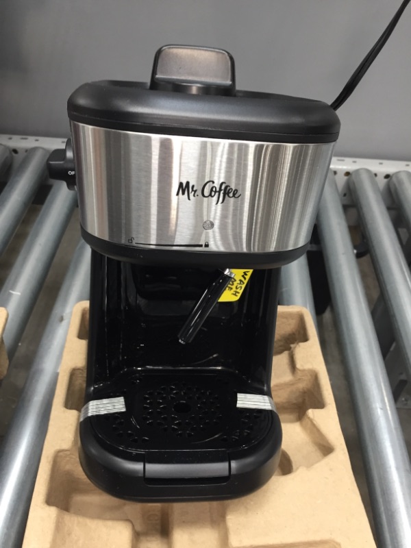 Photo 1 of Mr. Coffee Steam Espresso Cappuccino and Latte Maker, One Size, Black
