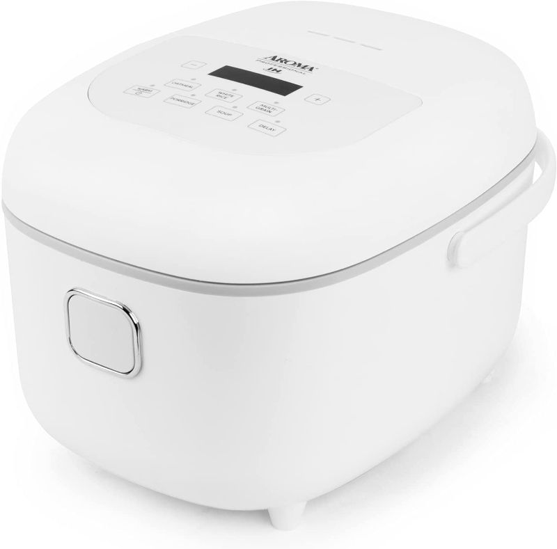 Photo 1 of Aroma Housewares Professional 8-Cups (Cooked) / 2Qt. 360° Induction Rice Cooker & Multicooker (ARC-7604), White
