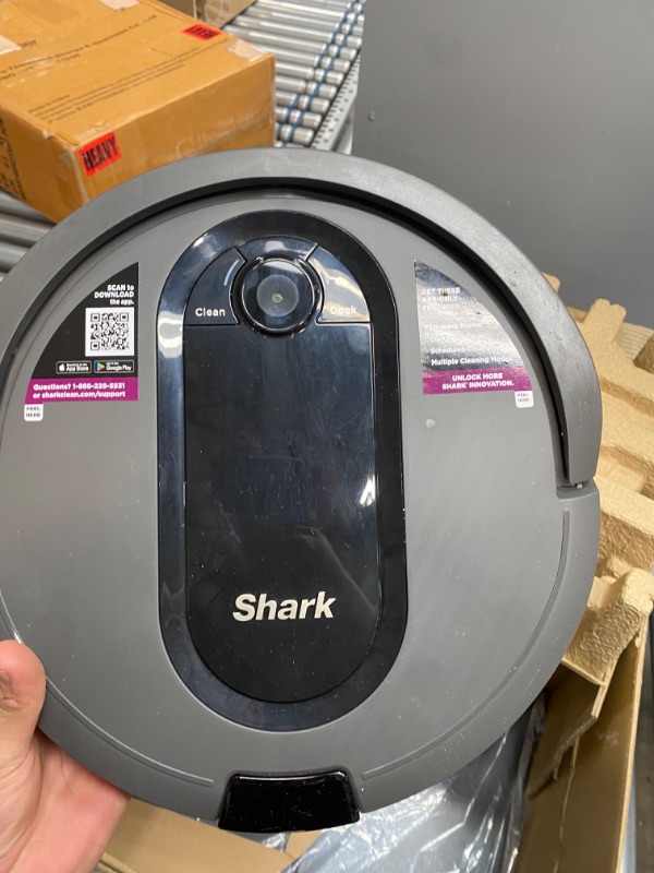 Photo 3 of **COULD NOT TEST FUNCTIONABILITY, PREVIOUS OWNER LEFT DIRTY** Shark AV911S EZ Robot Vacuum with Self-Empty Base, Bagless, Row-by-Row Cleaning, Perfect for Pet Hair, Compatible with Alexa, Wi-Fi, Gray
